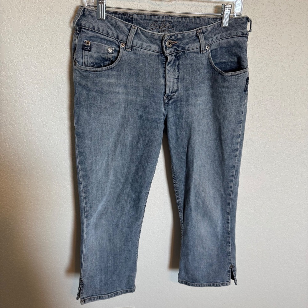 Y2K Skater Vintage Vibe Silver Jeans Capri Jean Size 31 Blue Wash